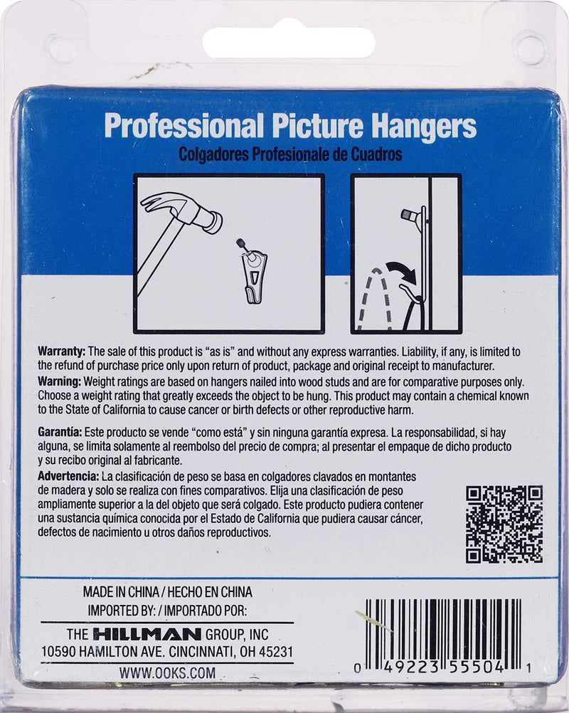 OOK 535890 Professional Picture Hangers, Art Hangers, Padded, Reusable Picture Hooks, 30lb (25 set) - Image 2